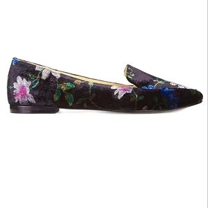 Hobbs London Passion Flower Velvet Royal Palace Flats Size 39
